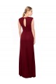 Cheapest Cap Sleeves Chiffon Prom Dress with Pleated V-Neck Bodice