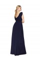 Cheapest Draped Long V-Neck Floor Length Chiffon Prom Dress