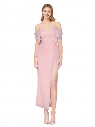 Cheapest Mermaid Cold Shoulder Short Knee Length Chiffon Prom Dress