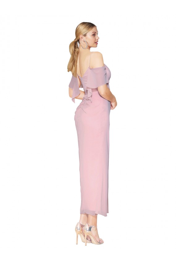 Cheapest Mermaid Cold Shoulder Short Knee Length Chiffon Prom Dress