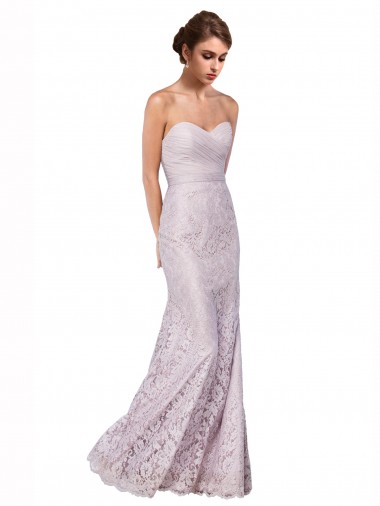 Cheapest Floor Length Fitted Sweetheart Lace Prom Dress