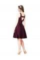 Cheapest Classic Knee Length Satin Cocktail Prom Dress / Homecoming Dress with V Back and Bow Detail