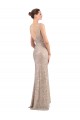 Cheapest Faux Surplice V-Neck Slim Sparkling Sequin Prom Dress
