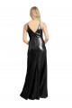 Cheapest Full Length A-Line Sequin Prom Dress with Spaghetti Straps V-Neckline
