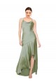 Cheapest Silky Satin Prom Dress with Bias Cut Skirt