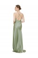 Cheapest Silky Satin Prom Dress with Bias Cut Skirt