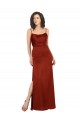 Cheapest Floor-Length Silky Satin Prom Dress with Skirt Slit