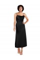 Cheapest Cowl Neck Tea-Length Short Silky Satin Cocktail Prom Dress / Homecoming Dress with Skirt Slit