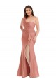 Cheapest Cascade Ruffle One Shoulder Bustier Silky Satin Mermaid Prom Dress