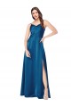 Cheapest Cowl Neck Salky Satin Prom Dress
