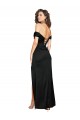 Cheapest Fitted Sweetheart Neckline Silky Satin Prom Dress with Off the Shoulder Sleeves and High Slit