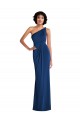 Cheapest Grecian Inspired One Shoulder Twist Draped Maxi Spandex Prom Dress