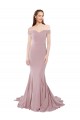 Cheapest Off the Shoulder Mermaid Long Sweep Train Prom Dress
