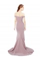 Cheapest Off the Shoulder Mermaid Long Sweep Train Prom Dress