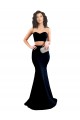 Cheapest Two Piece High Neck Crepe Prom Dress