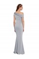 Cheapest Off the Shoulder Asymmetrical Mermaid Crepe Prom Dress