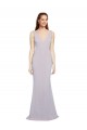 Cheapest Cut-Out Back V-Neckline Mermaid Crepe Prom Dress Keyhole Back