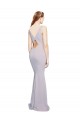 Cheapest Cut-Out Back V-Neckline Mermaid Crepe Prom Dress Keyhole Back