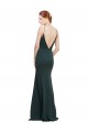 Cheapest Deep V-Neck and Back Long Crepe Prom Dress