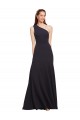 Cheapest Fit and Flare Crepe Prom Dress with One Shoulder
