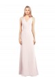 Cheapest V-Neck Keyhole Back Crepe Trumpet Prom Dress
