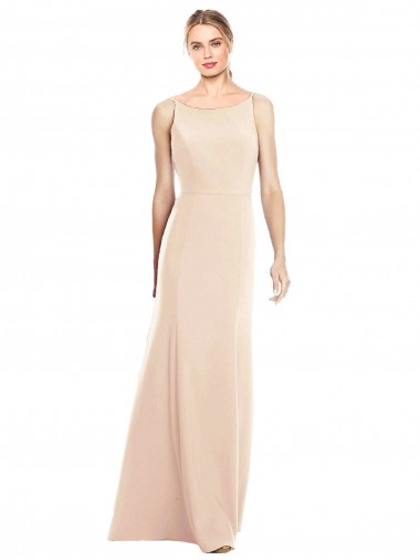 Cheapest V-Spaghetti Strap Open Back Bateau Neck Trumpet Prom Dress