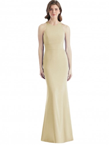 Cheapest Criss Cross Twist Cutout Back Trumpet Prom Dress