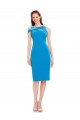 Cheapest Sleeveless Crepe Cocktail Prom Dress / Homecoming Dress with Keyhole Off The Shoulder Detailing