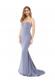 Cheapest Long Strapless Sweetheart Sweep Train Crepe Prom Dress with Low Back