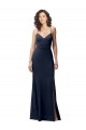 Cheapest Sweetheart Fit and Flare Stretch Crepe Prom Dress with Side Slit and Strappy Back