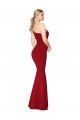 Cheapest One Shoulder Long High Neck Sleeveless Mermaid Crepe Prom Dress