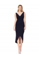 Cheapest Short Knee Length V-Neck Crepe Cocktail Wrap Cocktail Prom Dress / Homecoming Dress