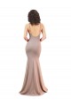 Cheapest Fishtail Shape V-Neck Crepe Prom Dress with Slit