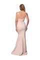 Cheapest Full Length Sweetheart Crepe Prom Dress with Tulle Overlay
