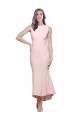 Cheapest High Neck Low V-Back Midi Length Crepe Cocktail Dress / Prom Dress