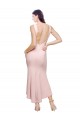Cheapest High Neck Low V-Back Midi Length Crepe Cocktail Dress / Prom Dress