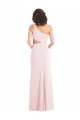 Cheapest Flirty One Shoulder Midriff Cutout Maxi Crepe Prom Dress