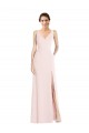 Cheapest Square Neck Low Back A-Line Prom Dress with Front Slit and Pockets