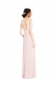 Cheapest Square Neck Low Back A-Line Prom Dress with Front Slit and Pockets