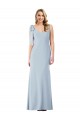 Cheapest V-Back Bow Shoulder Trumpet Prom Dress