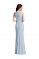 Cheapest Halter Maxi Prom Dress with Cascade Ruffle Slit