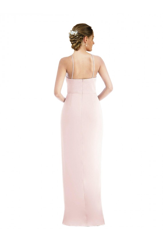 Cheapest Halter Draped Tulip Skirt Maxi Prom Dress
