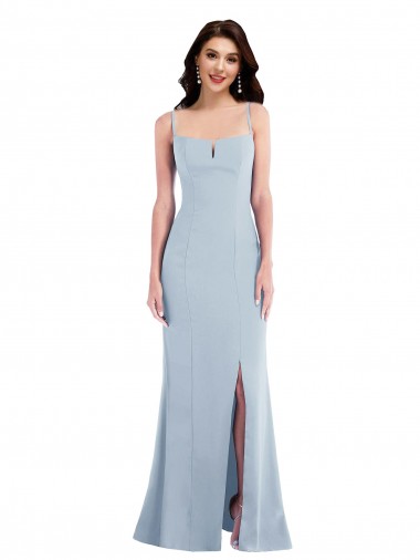 Cheapest Flattering Trumpet Maxi Crepe Prom Dress with Front Slit