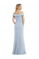 Cheapest Off the Shoulder Tuxedo Maxi Prom Dress with Front Slit