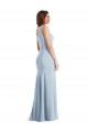 Cheapest Bold One Shoulder Trumpet Maxi Crepe Prom Dress
