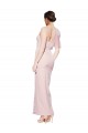 Cheapest One Shoulder Tulle Overlay Sweetheart Neckline Long Crepe Prom Dress with Thigh Split