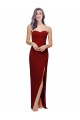 Cheapest Straight Pencil Skirt Long Sweetheart Crepe Prom Dress with High Side Split
