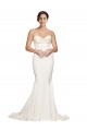 Cheapest Strapless Cowl Neck Sweep Train Stretch Satin Prom Dress