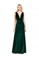 Cheapest Daring Deep V-Neck Long Full Length Velvet Prom Dress