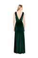 Cheapest Daring Deep V-Neck Long Full Length Velvet Prom Dress